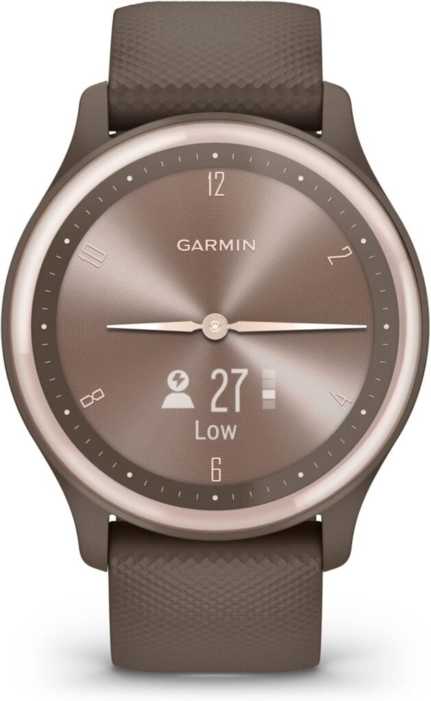 Garmin vivomove Sport, Hybrid Smartwatch, Health and Wellness Features, Touchscreen, Light Green