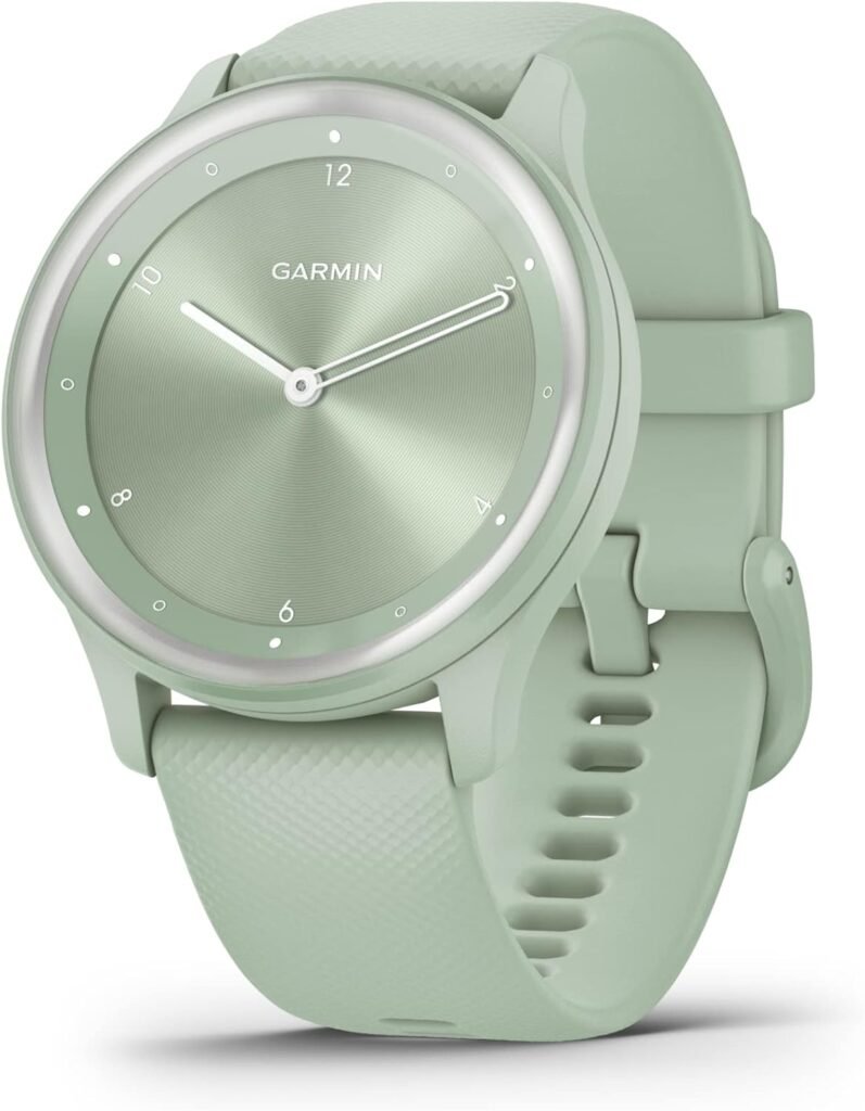 Garmin vivomove Sport, Hybrid Smartwatch, Health and Wellness Features, Touchscreen, Light Green