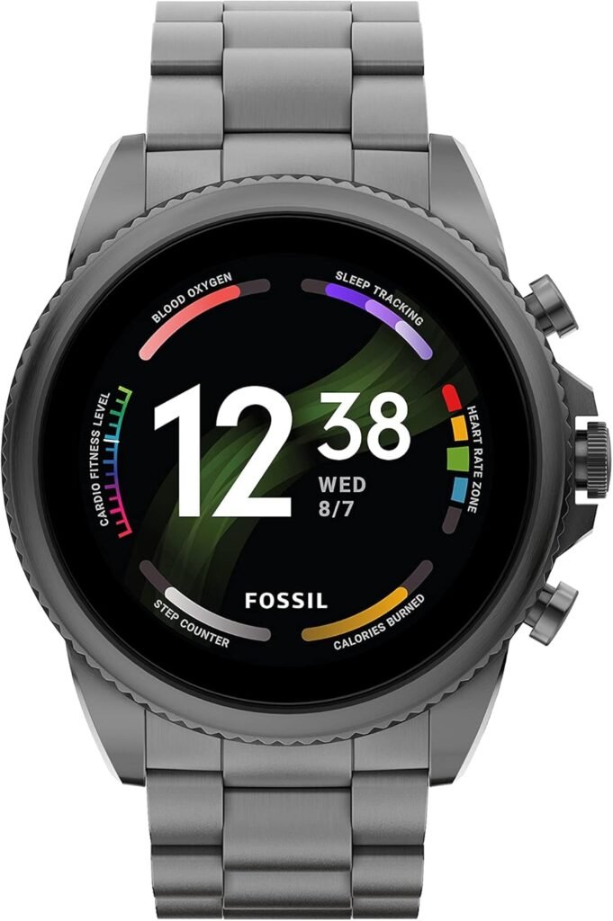 Fossil Gen 6 44mm Touchscreen Smart Watch for Men with Alexa Built-In, Fitness Tracker, Activity Tracker, Sleep Tracker, GPS, Speaker, Music Control, Smartphone Notifications